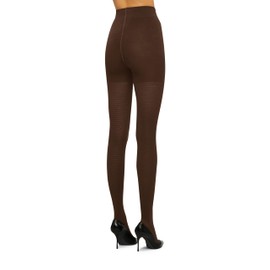 Wolford Merino Sheer Tights 100 Deniers For Women Luxurious Pantyhose Comfortable Warm for Everyday Wear Special Occasions, Umber Brown, Small