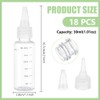 BENECREAT 18 x 30 ml Transparent Plastic Squeeze Bottles with