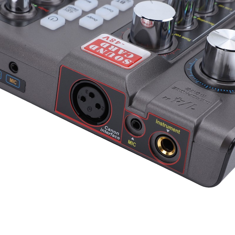 Digital Sound Card Professional Treble Bass Adjustable One Click Noise