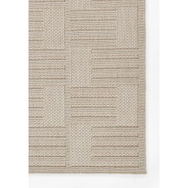 Momeni Vines Collection Indoor and Outdoor Beige Area Rug, 3'11" x 5'7" Sized Mat for Living Room, Bedroom, Hallways, and Home Office