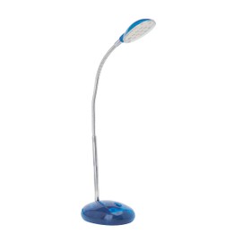 Lightbox Blue Basic LED Desk Lamp - 32 cm Height - Functional Table Lamp with Adjustable Arm & Switch - for Office - 2 W, 140 lm, 6500 K - Plastic/Metal