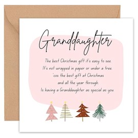 Felbridge Studio - Granddaughter Christmas Cards - Christmas cards for Granddaughter- Xmas card for Granddaughter- Funny Adult Special Sentimental - Girls Teenage Baby Girl - 14cm/5.5"