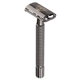 Mamba Shave Rastrillo para Afeitar Ragnar de Acero Inoxidable con 5 navajas de doble filo. Rastrillo Mariposa. Rastrillos para Afeitar Hombre Vintage. Rastrillo de Seguridad. Safety Razor (Grafito)