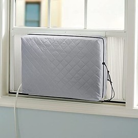 Indoor Air Conditioner Cover, AC Unit Window Cover for Inside Double Insulation with Elastic Drawstring 17 x 13 x 3.5 inches (L x H x D)