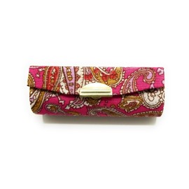 Paisley Print Lipstick Case w/Mirror (Pink)