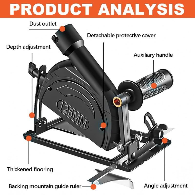 Precise Guide Slide Angle Grinder Bracket Set with Separator Stand