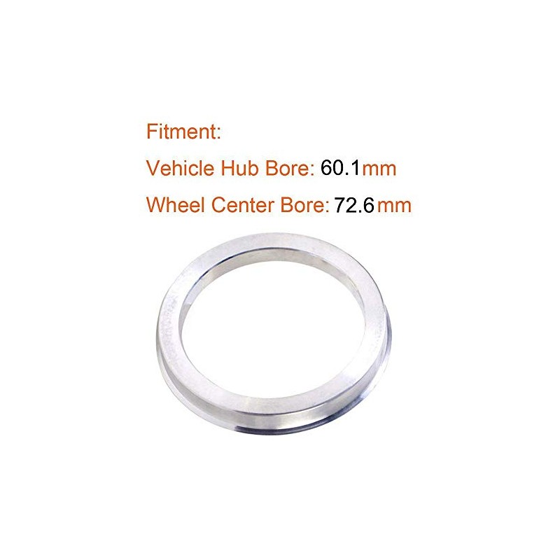 ZHTEAPR Wheel Hub Centric Rings 60.1 to 72.6 OD=72.6mm ID=60.1mm
