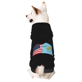 Flag of Alpine County, California and America Dog Sweater Winter Pet Dog Hoodie Sweatshirts Warm Soft Dog Clothes Small
