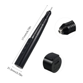 Electric Nail Drill Polish Kit 35000 RPM Nail Drill Pen Rechargeable Manicure Pedicure Machine with 6 Drill Bits and Sanding Bands for Home Salon Use