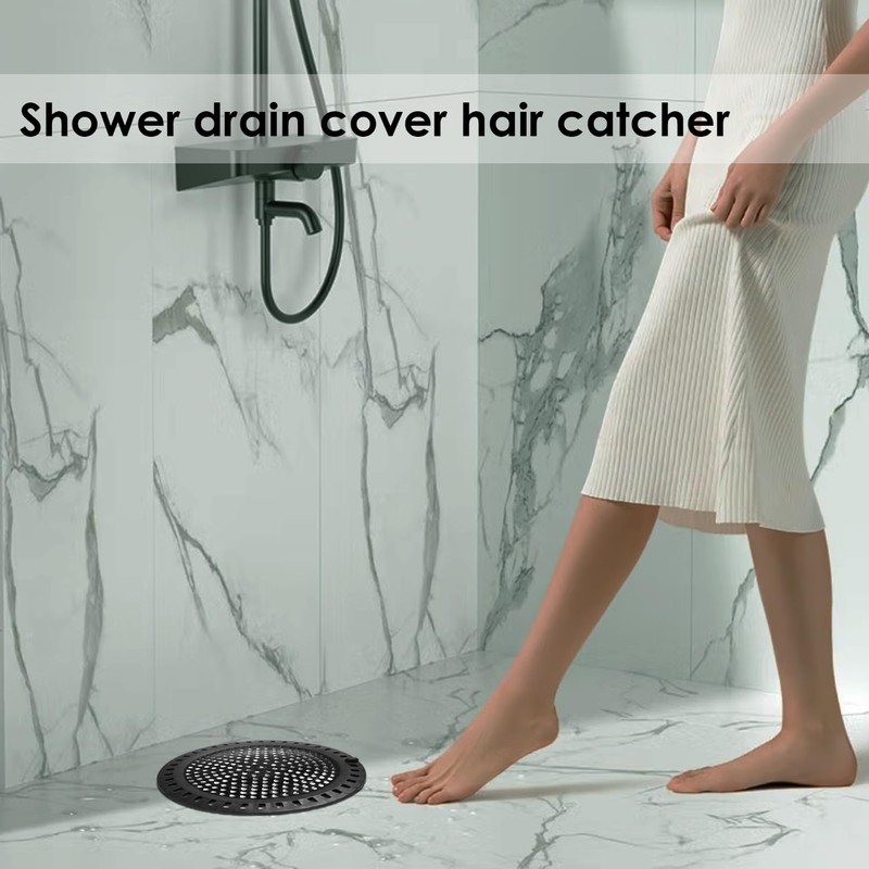 Huntonry Hair Catcher Shower Drain, Shower Drain Cover Strainer, Bathtub