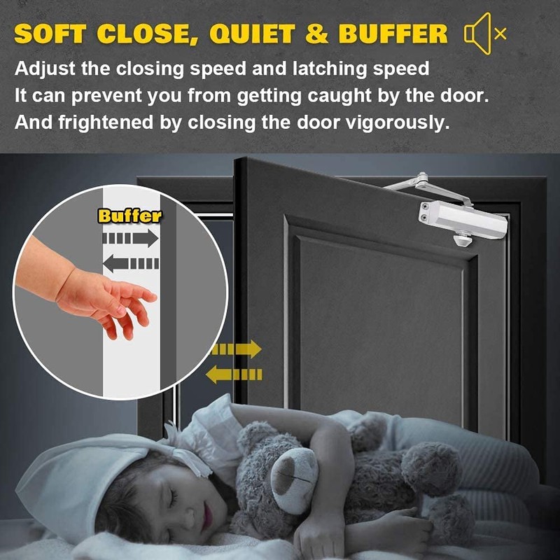 Marie Hold Open Door Closer Applies Regular,Top Jamb Mounting,Adjustable Automatic