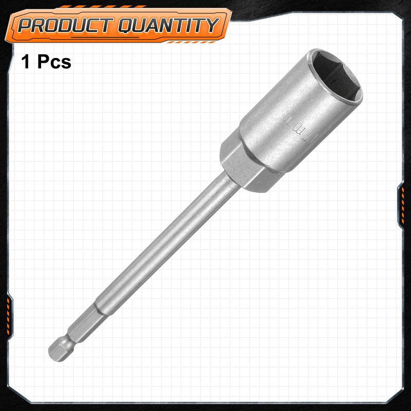 sourcing map Nut Driver Drill Bit 17mm Metric Impact Socket