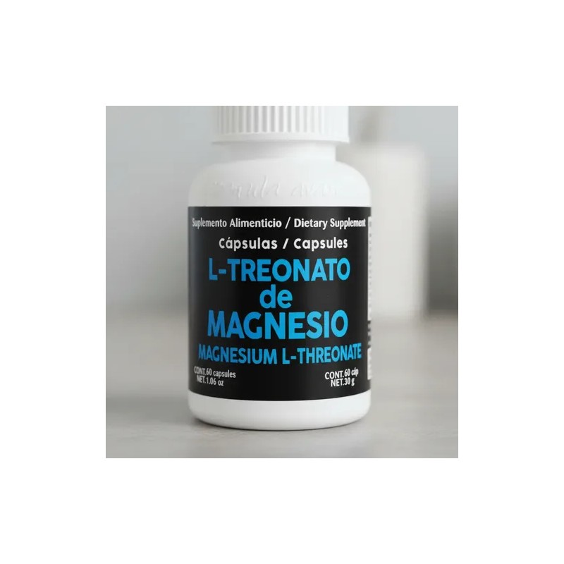 L-Treonato de Magnesio 60 Cápsulas Magnesium L-Threonate Supplement, 60 Caps