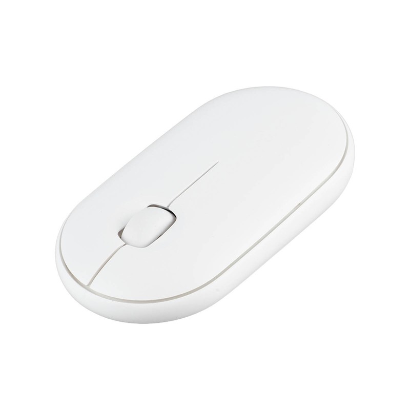 Wireless Mouse White 2.4G BT Mode Ultra Slim Silent Optical