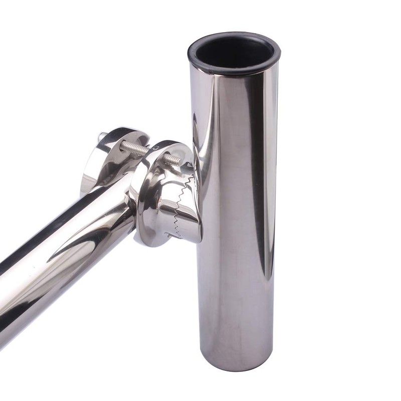 2 Pack Stainless Steel Fishing Rod Holder Big Clamp-on 1