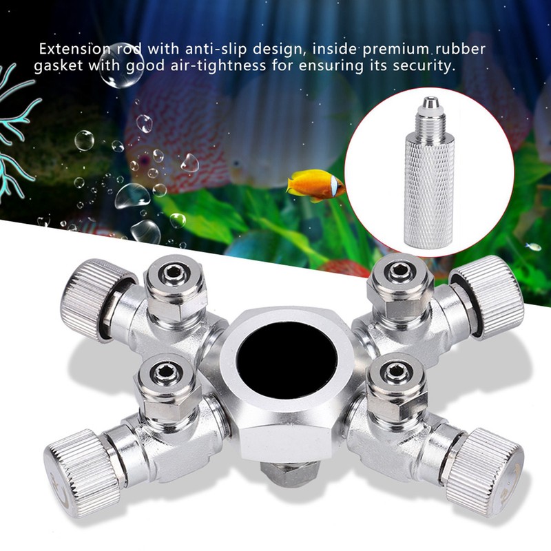 Multi Ways Distributor Aquarium Regulator CO2 Splitter Valve Fish Tank(4