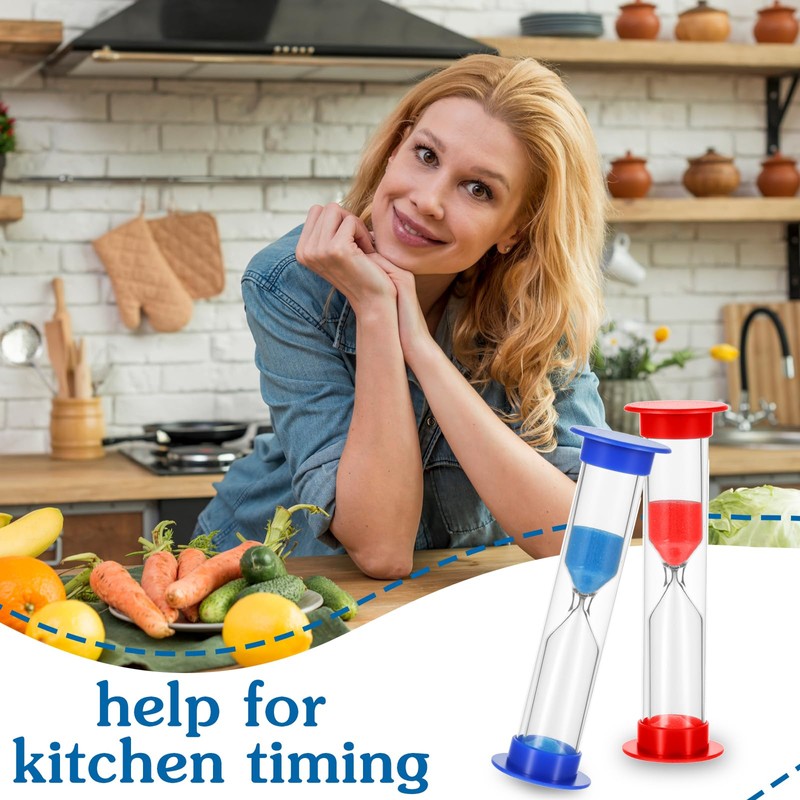 JIEYAO 48 Pcs 2 Minute Sand Timer Bulk, Colorful Hourglass