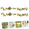 Ciieeo 2pcs Artificial Sunflower Vine Faux Flower Garland for Home
