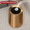 LEASYLIFE 10L/2.6 Gallon Rose Gold Stainless Steel Trash Can,Brush Gold