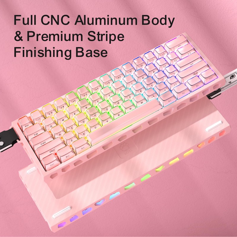 BOYI H60Pro Magnetic Switch Gaming Keyboard,60% Hollow Aluminum Hall Effect