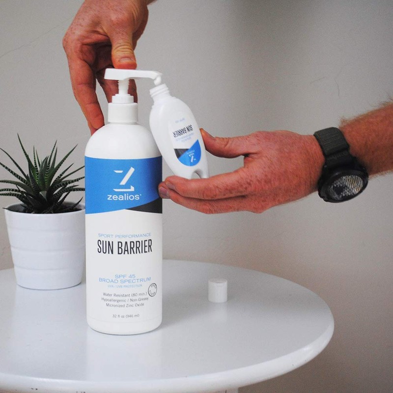 Zealios Sun Barrier Botella de Viaje Recargable de 2 oz