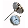 DuraChoice Industrial Bimetal Thermometer 3" Face x 2-1/2" Stem, 0-250°F,