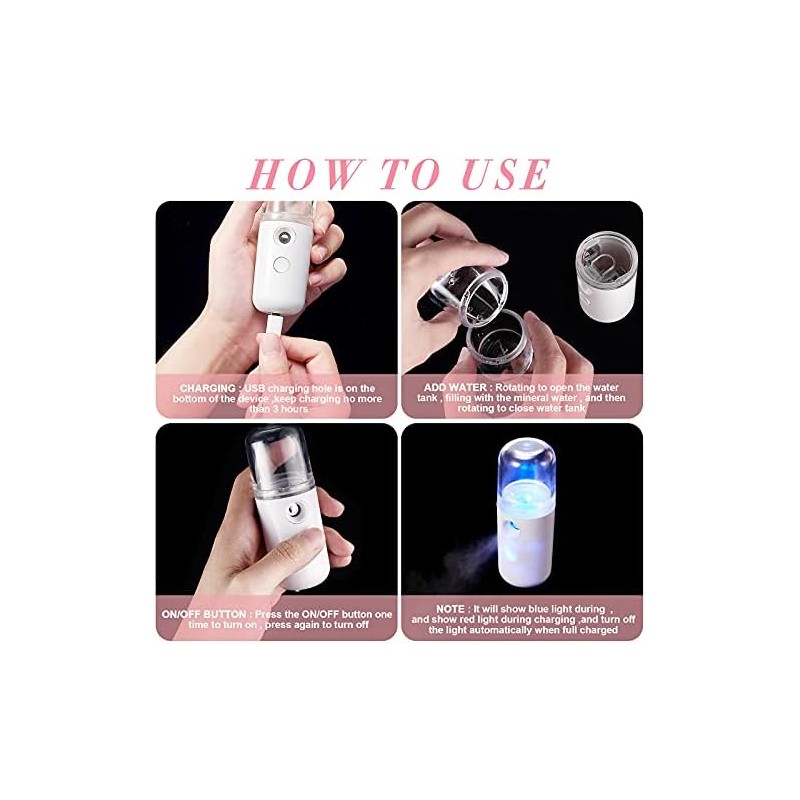 Nano Facial Mister 30ml - Mini Humidificador Facial Portátil 2