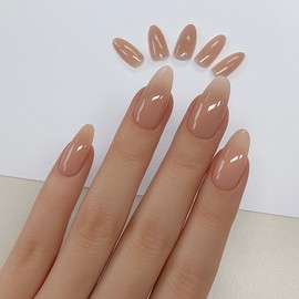 Full Color Nail Tips Nude Tone Artificial Nails 24p Nail Tools CC Nail