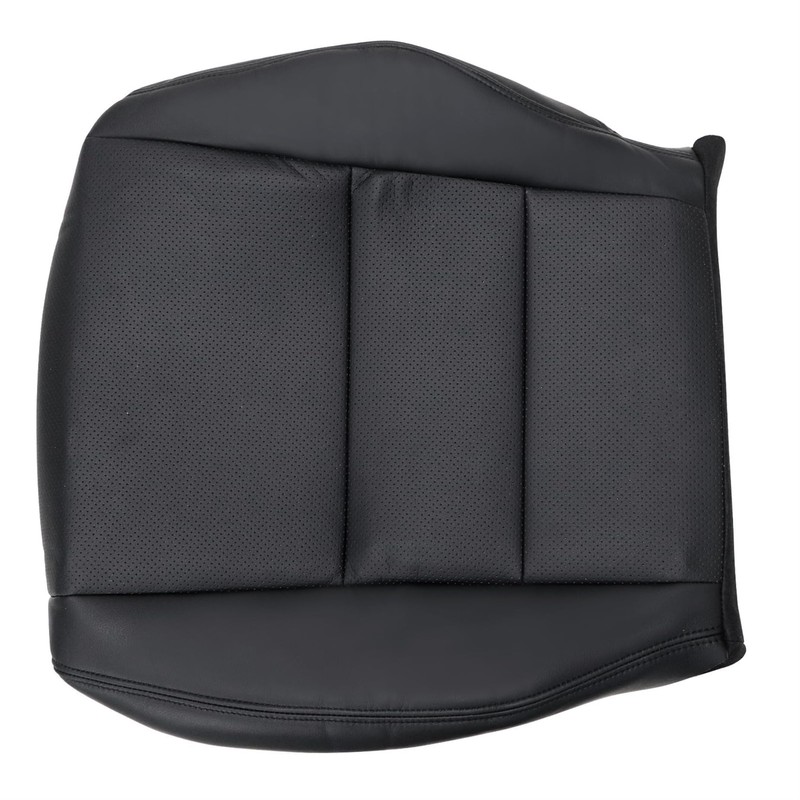 AOUTTUOA Driver Side Bottom Perforated Leather Seat Cover Black Fit