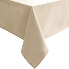Hiasan Rectangle Tablecloth - Waterproof and Spillproof Washable Fabric Table Cloth for Dining Room Kitchen and Outdoor Use, Beige, 60 x 84 Inch