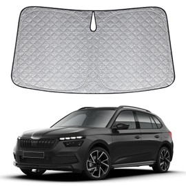 Sun Protection Car Windscreen Replacement for Skoda Kamiq 2019-2024, Car Windscreen Sun Protection Indoor, Foldable Parasol Car UV Protection Reflective Dust Protection Sun Protection Sun Protection