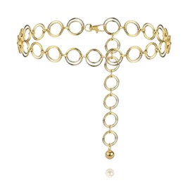 Women Chain Belt Multi Layer Waist Metal Belt, Adjustable Chain for Pants Dresses, Metal Link Body Belly Waist