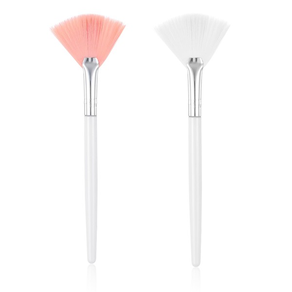 2 Pcs Fan Brushes for Facial Soft Skincare Face Mask