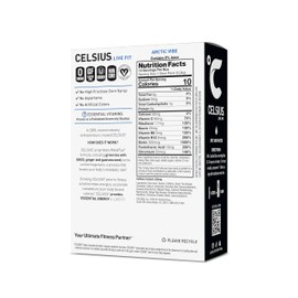 CELSIUS® On-the-Go Powder Sticks Arctic Vibe, Essential Energy 2.6 Oz (14 Sticks per Pack)