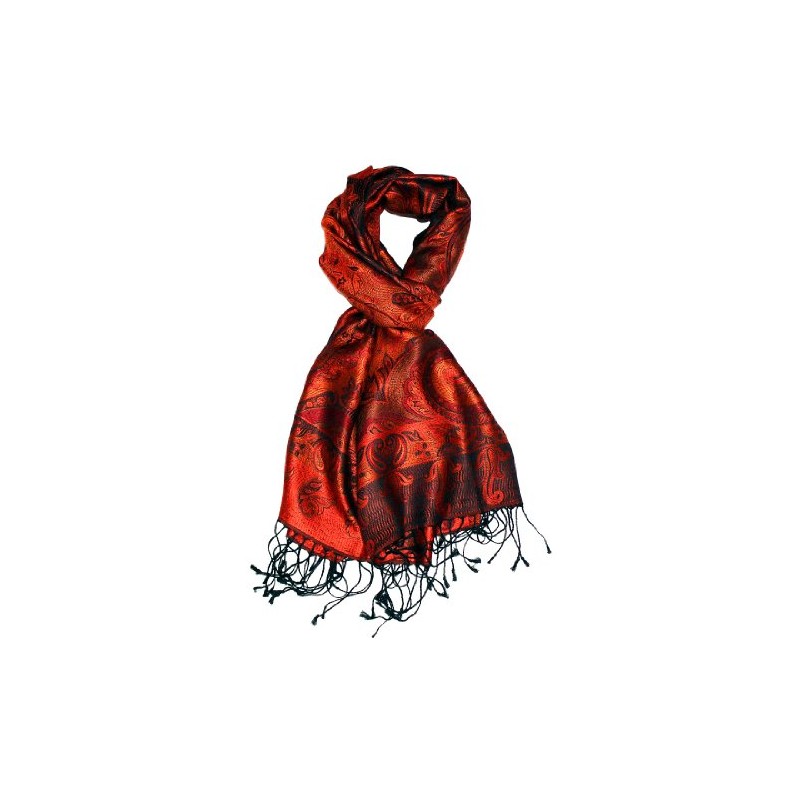 Lorenzo Cana Luxury Pashmina Scarf Jacquard Woven 100% Silk 70