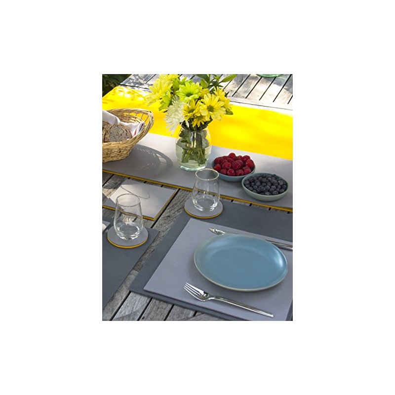 Modern Felt Table Runner for Autumn, Anthracite (Made from 100%