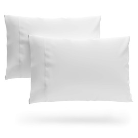 Cosy House Collection Ultra Soft Luxury Standard Size Pillow Cases - White Pillowcase Set of 2 - Cooling & Breathable Bamboo Viscose Blend Cover