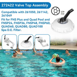 272422 Valve Top Assembly Compatible with 2 Inch Hiflow Pool and Spa Multiport Valve Replacement Kit 261049, 261050, 261142