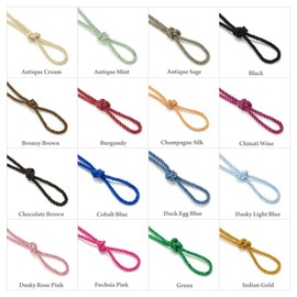 6mm Silky Barley Twist Cord Rope Braid 3 Ply & Matching 16mm Flanged Insertion Piping Furnishing Upholstery Crafts Trimming,36 Colors. High Strength, Neotrims. 5 Yards, Raw Silk (Cord)