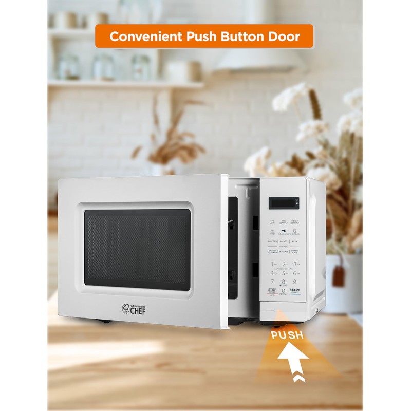 COMMERCIAL CHEF 0.7 Cu Ft Microwave with 10 Power Levels,