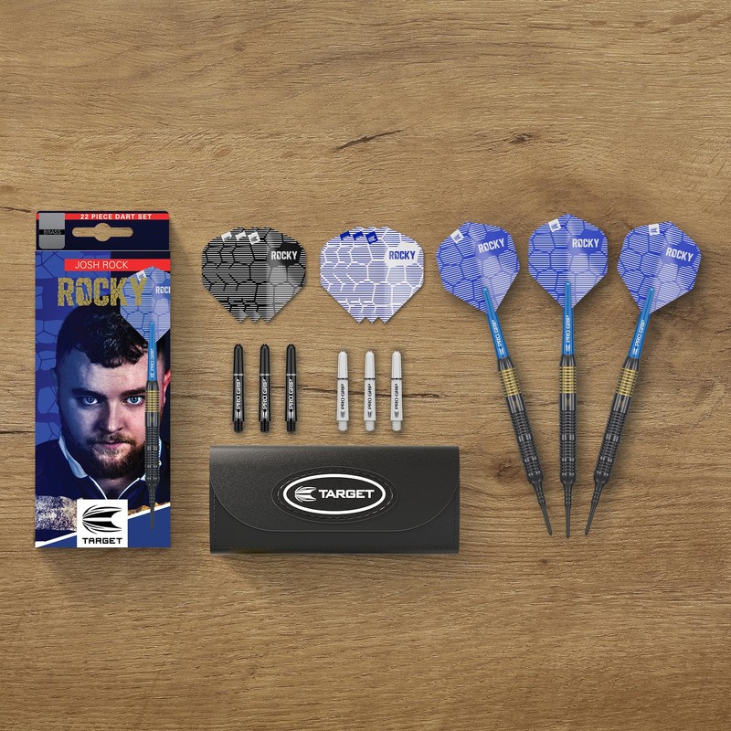 TARGET Darts Josh Rock Soft Tip Darts, 18G Brass Darts,