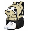 Goloni Soccer Backpack,Basketball Backpack with Ball Compartment & Shoe Compartment,Backpack