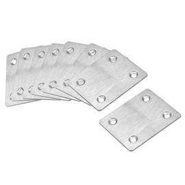 sourcing map Repair Plate, 60mm x 50mm, Flat Fixing Mending Bracket Connector, 8 Pcs