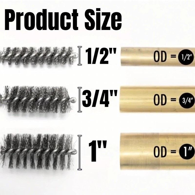 Drill Copper Pipe Cleaner 1/2", 3/4", 1" – Plumbing Tools,