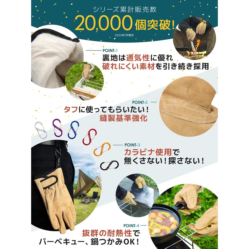 TRAN Heat-resistant Gloves, Camp Director Recommended, Camping Gloves, Heat Resistant