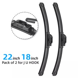 Xkorr 21"+18" Windshield Wiper Blades Fit For Pontiac Vide 2008-2003, Set of 2