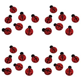 Set of 24 Royal Icing Edible Ladybugs - Cupcake Toppers by Sugar Deco