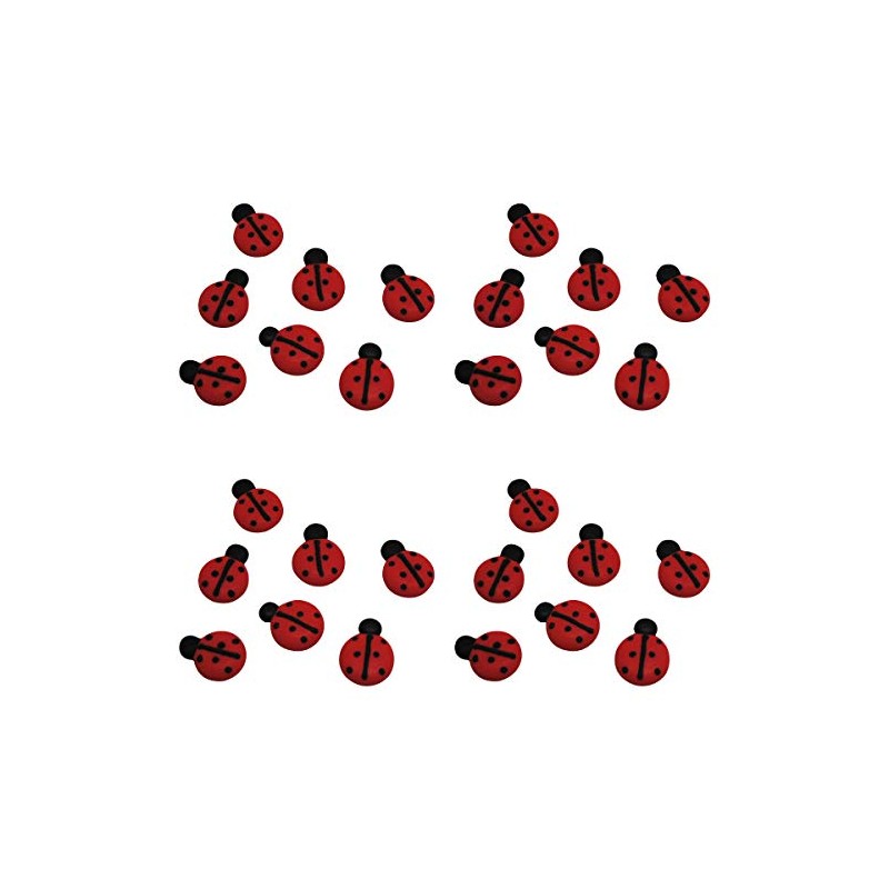 Set of 24 Royal Icing Edible Ladybugs - Cupcake Toppers