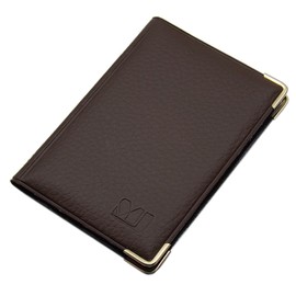Exclusive credit card case with metal corners 12 pockets MJ-Design-Germany Made in EU in different colors and designs (Design 2 / Brown)