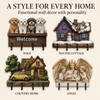 Wooden Key Holder for Entryway – Guardian Angel Wall Décor